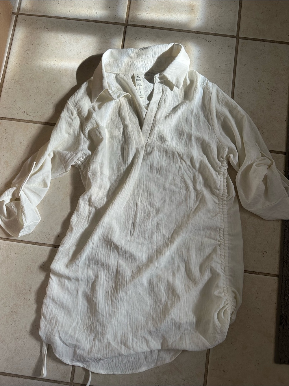 Lightweight White Button-Front Tunic